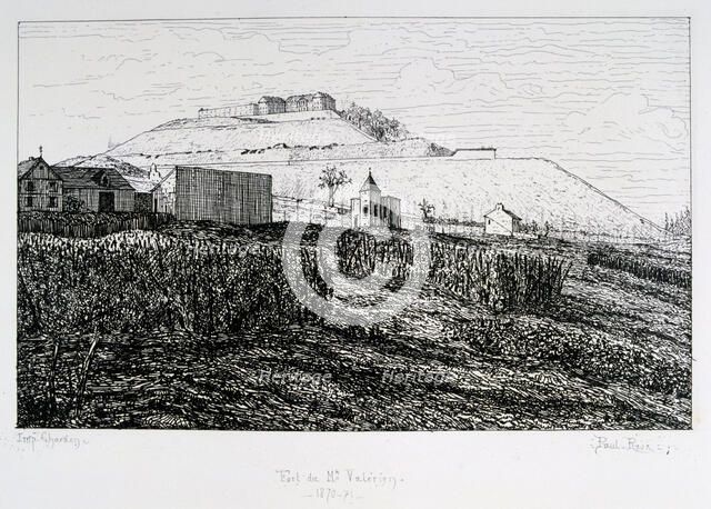 Fort du Mont Valerien, Siege of Paris, 1870-1871. Artist: Paul Roux
