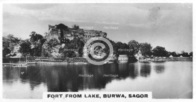 Fort from the lake, Burwa, Sagor, India, c1925. Artist: Unknown