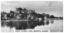 Fort from the lake, Burwa, Sagor, India, c1925