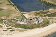 Fort Gilkicker, a semi-circular casemated coastal battery, Hampshire, 2018. Creator: Historic England