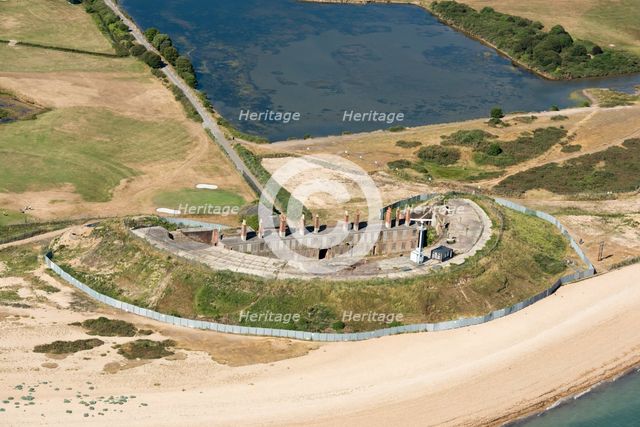 Fort Gilkicker, a semi-circular casemated coastal battery, Hampshire, 2018. Creator: Historic England.