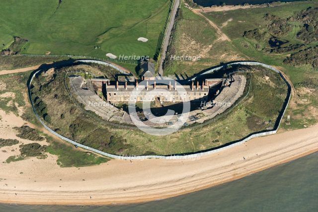 Fort Gilkicker, a semi circular, casemented coastal battery, Gosport, Hampshire, 2020. Creator: Damian Grady.