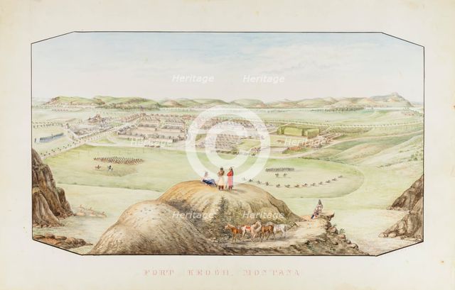 Fort Keogh, Montana Territory, ca. 1877-1881. Creator: Hermann Stieffel.