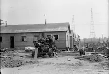 Fort McHenry, Cement Gun Used in Building Camp, 1917. Creator: Harris & Ewing