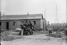 Fort McHenry, Cement Gun Used in Building Camp, 1917. Creator: Harris & Ewing