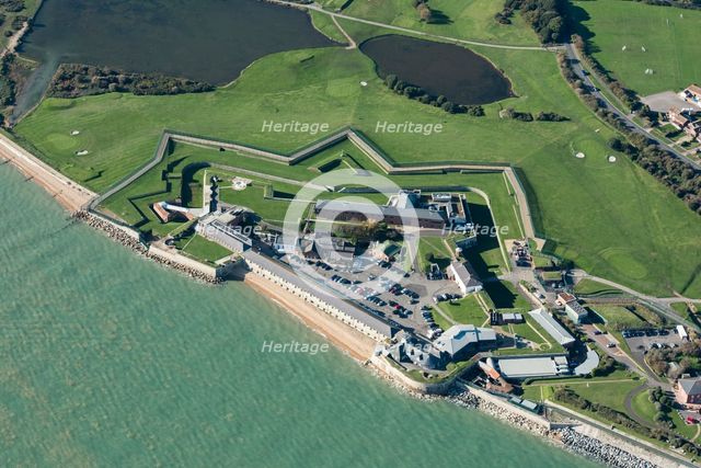 Fort Monckton, a bastioned artillery fort, Portsmouth Harbour, Hampshire, 2020. Creator: Damian Grady.