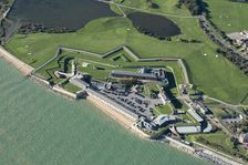 Fort Monckton, a bastioned artillery fort, Portsmouth Harbour, Hampshire, 2020. Creator: Damian Grady