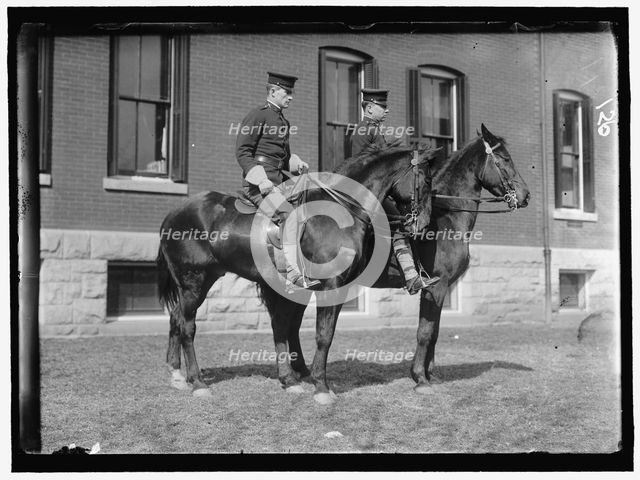 Fort Myer, unidentified group of officers on horseback, between 1909 and 1914. Creator: Harris & Ewing.