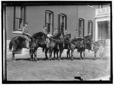 Fort Myer, unidentified group of officers on horseback, between 1909 and 1914. Creator: Harris & Ewing