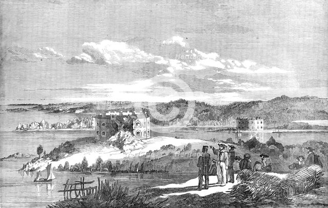 Fort Nottich, Bomarsund - Breach made by an English Three-gun Battery - from a sketch by..., 1854. Creator: Unknown.