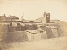 Fort of "Philoor" on the Sutlej River, Built by Runjeet Singh, 1858-61. Creator: Unknown