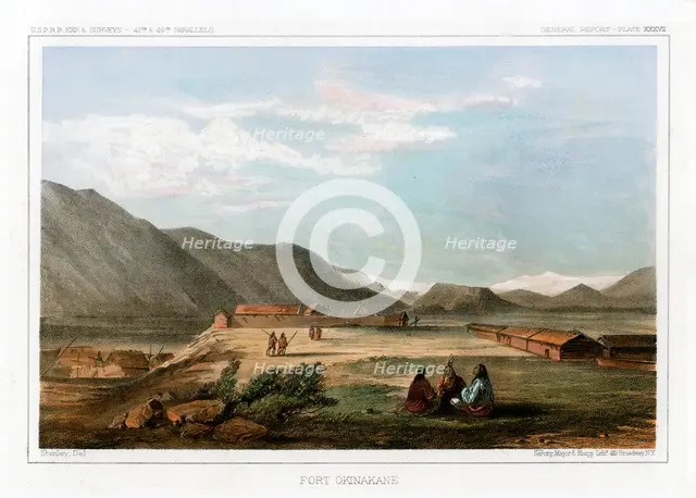 Fort Okinakane, USA, 1856.Artist: John Mix Stanley