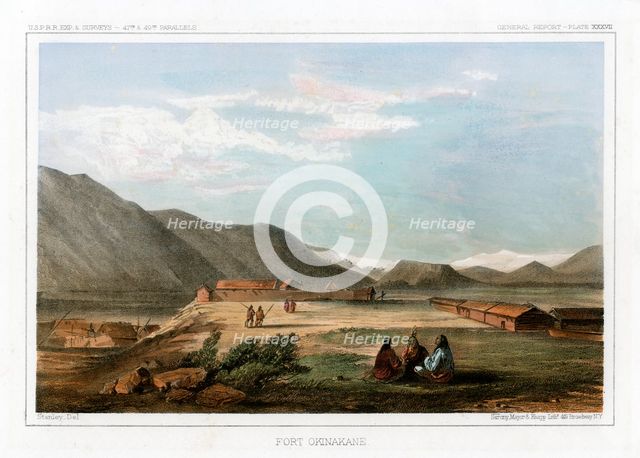 Fort Okinakane, USA, 1856.Artist: John Mix Stanley