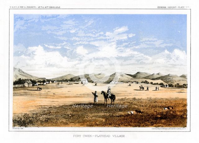 Fort Owen, Flathead Village, USA, 1856. Artist: John Mix Stanley