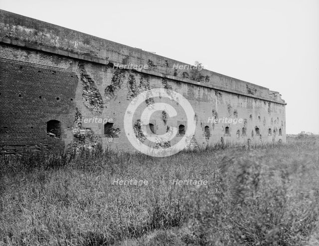 Fort Pulaski battle scars, Savannah, Ga., between 1900 and 1910. Creator: Unknown.