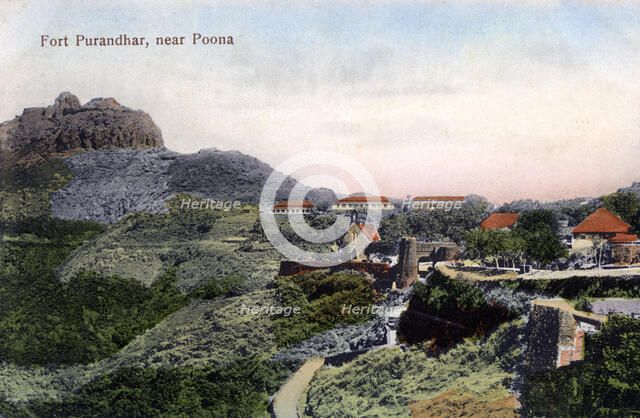 Fort Purandhar, near Pune (Poona), India, early 20th century. Artist: Unknown