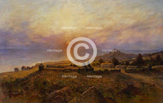 Fort Ross. Russian-American Company settlement, c. 1880. Artist: Raschen, Henry (1854-1937)