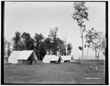 Fort Sheridan, camp ground by the lake, between 1880 and 1899. Creator: Unknown