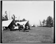 Fort Sheridan, camp ground by the lake, between 1880 and 1899. Creator: Unknown