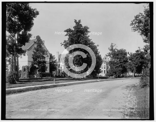 Fort Sheridan, Ill., officers' quarters, between 1880 and 1899. Creator: Unknown.