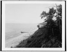 Fort Sheridan, Ill., Lake Michigan from camp, between 1880 and 1899. Creator: Unknown