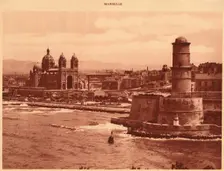 Fort St. Jean and Cathedral, Marseille 1930. Creator: Unknown