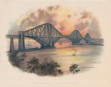 Forth Railway Bridge from the south-east, Scotland, c1895. Creator: Unknown