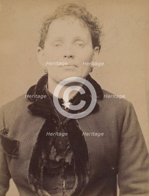 Forti. Ernesta. 45 (ou 46) ans, née à Lodi (Italie). Laitière. Anarchiste. 27/2/94., 1894. Creator: Alphonse Bertillon.