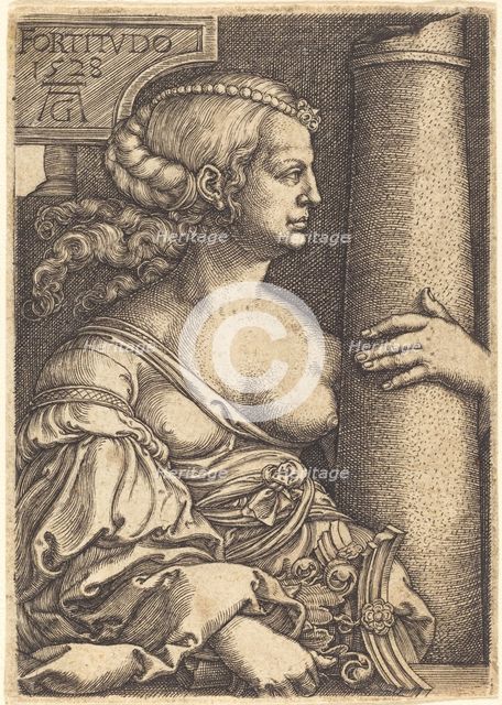 Fortitude, 1528. Creator: Heinrich Aldegrever.