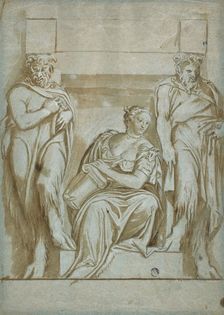 Fortitude (or Strength) Flanked by Two Satyrs, n.d. Creator: Paolo Veronese