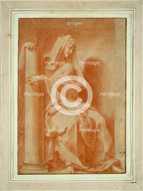 Fortitude (Study for the "Cabinet du roi" [King's Study]), 1541/45. Creator: Francesco Primaticcio.