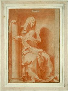 Fortitude (Study for the "Cabinet du roi" [King's Study]), 1541/45. Creator: Francesco Primaticcio