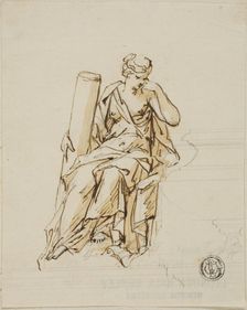 Fortitude: Unexecuted Design for the Monument to the First Duke of Marlborough, c. 1733. Creators: John Michael Rysbrack, Sir James Thornhill