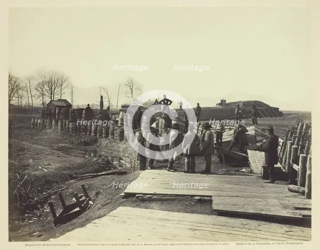 Fortifications at Manassas, March 1862. Creators: Barnard & Gibson, George N. Barnard, James F. Gibson.