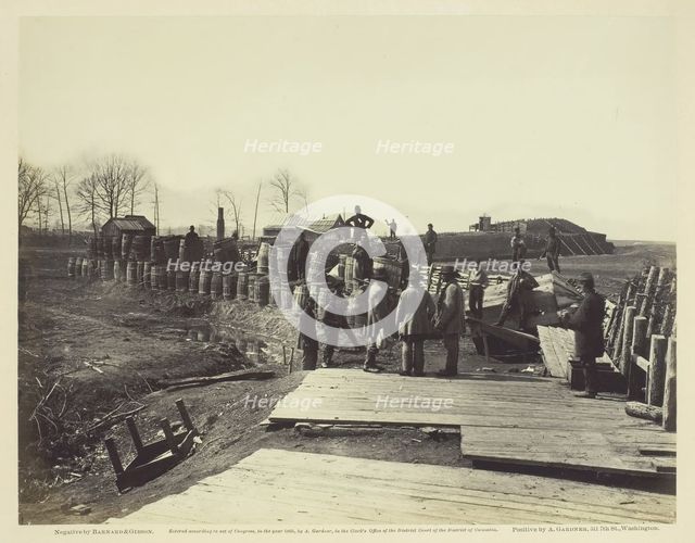 Fortifications at Manassas, March 1862. Creators: Barnard & Gibson, George N. Barnard, James F. Gibson.
