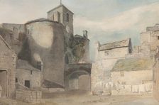 Fortified Entrance to a Welsh Town (East Gate of Caernarvon), ca. 1802. Creator: John Varley I
