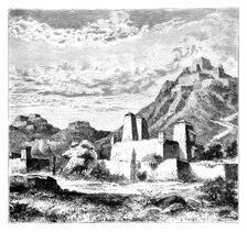 Fortified villages near Lanzhou, China, 1895
