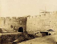 Fortified Walls with Canal, 1860. Creator: Felice Beato