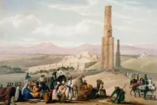 Fortress and citadel of Ghanzi, First Anglo-Afghan War, 1838-1842 (c1850).. Artist: James Atkinson