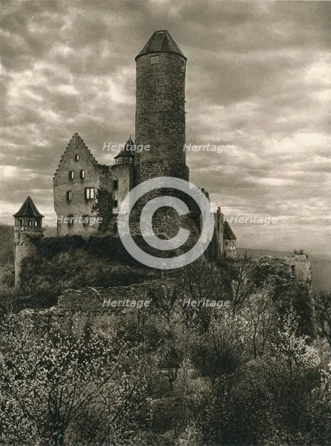 'Fortress of Hornberg-on the-Neckar. Goetz von Berlichgen died here', 1931. Artist: Kurt Hielscher.