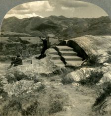 Fortress of Sacsahuaman and Throne of the Incas in the Hills above Cuzco, Peru c1930s. Creator: Unknown