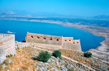 Fortress of Palamidi, Nafplion, Peloponnese, Greece. Creator: Vivienne Sharp