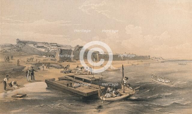 'Fortress of Yenikale Looking Towards the Sea of Azof', 1856. Artist: Georges McCulloch.