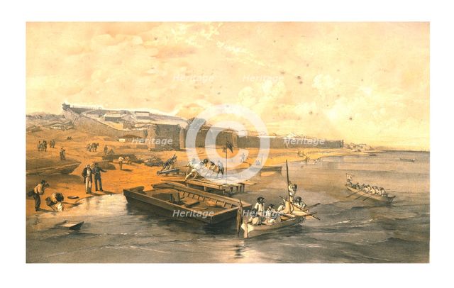 'Fortress of Yenikale, looking towards the Sea of Azoff', 1855. Creator: Edmund Walker.