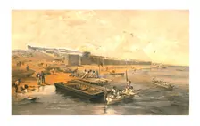 Fortress of Yenikale, looking towards the Sea of Azoff 1855. Creator: Edmund Walker