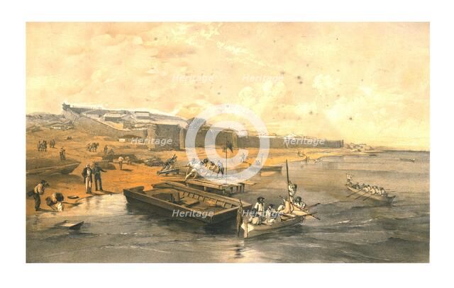 'Fortress of Yenikale, looking towards the Sea of Azoff', 1855. Creator: Edmund Walker.