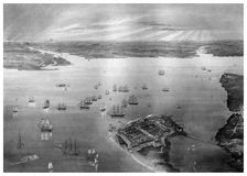 Fortress Monroe, Old Point Comfort, Virginia, 1862-1867.Artist: R Hinshelwood