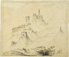 Fortresses in Tyrol, near Mals (recto); Castle in Lenzburg (verso), 1839/1900. Creator: John Ruskin