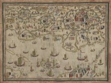 Forts Zeelandia and Provintia and the City of Tainan, 19th century. Creator: Unknown