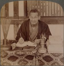 'Fortune teller and seer, Inari temple, Kyoto, Japan 1904